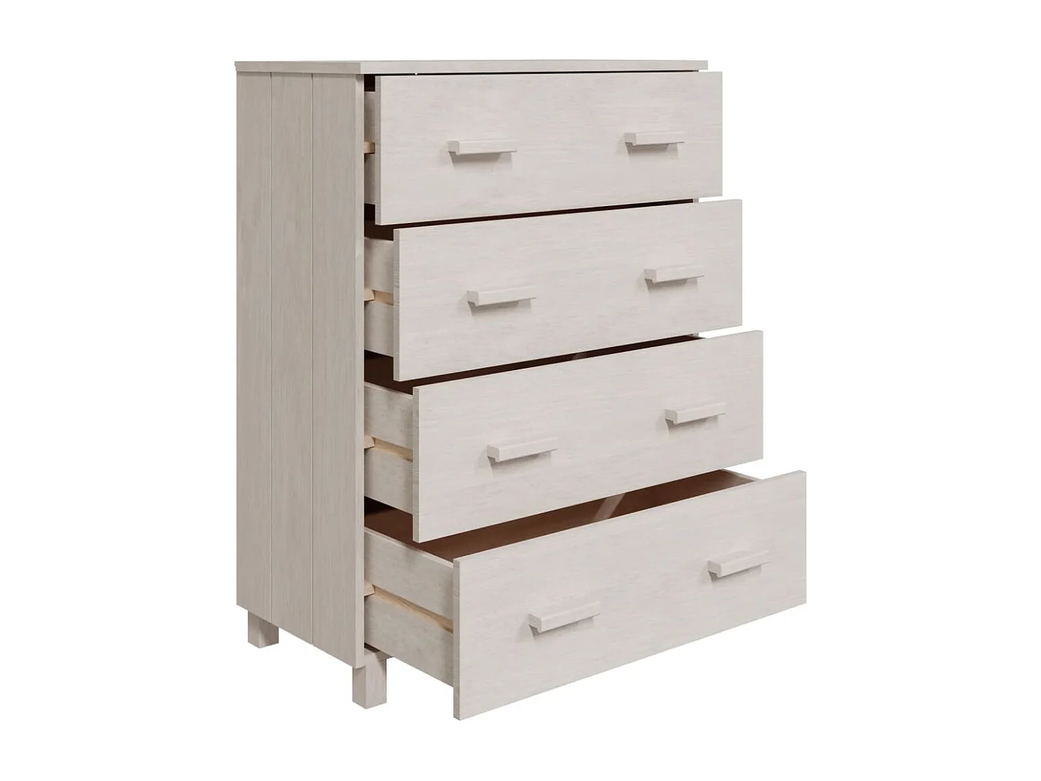Buffet HAMAR Blanc 79x40x103,5 cm Bois massif de pin