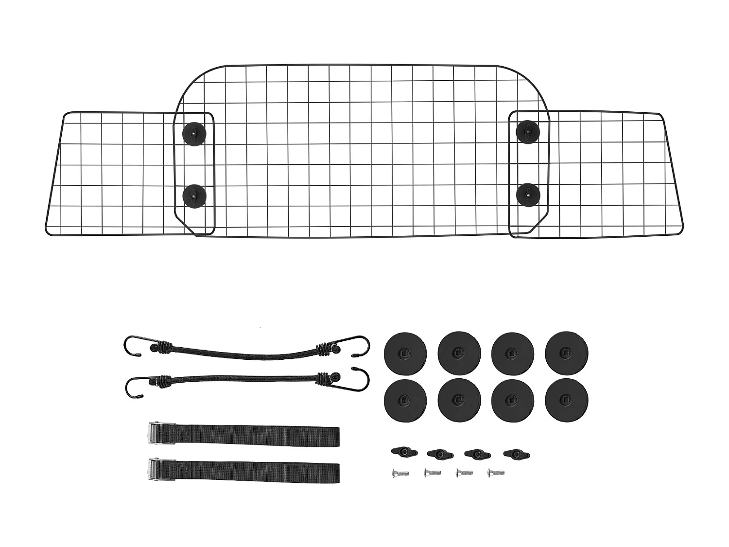 Barrière de Sécurité Réglable pour Chien SucceBuy, (90 à 154 cm), Séparateur de Voiture pour Espace de Chargement