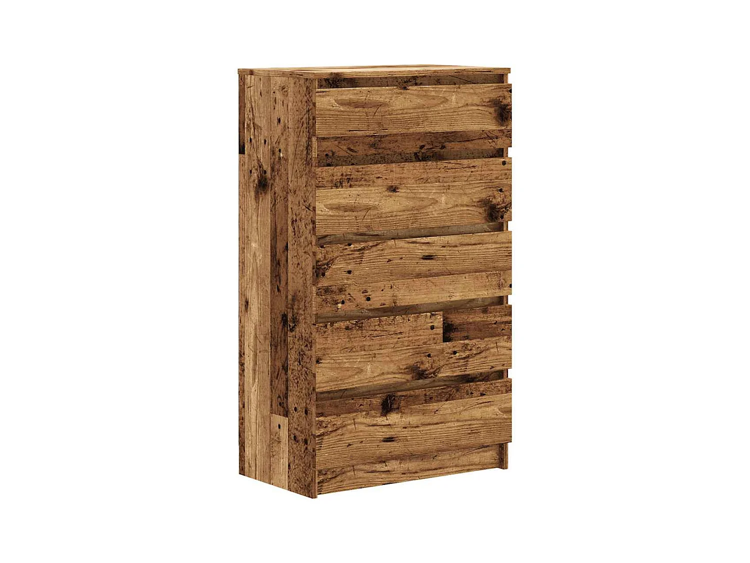 Commode vieux bois 60x36x103 cm bois d'ingénierie