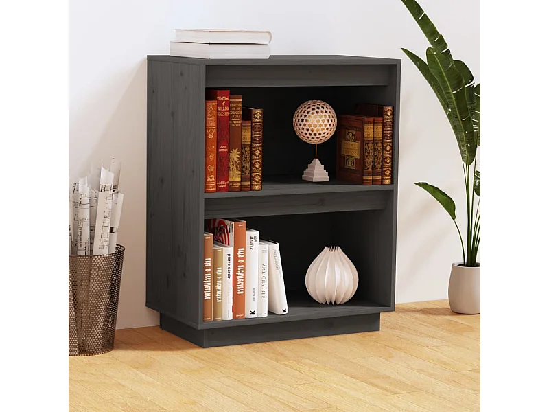 Armoire console Gris 60x34x75 cm Bois de pin solide