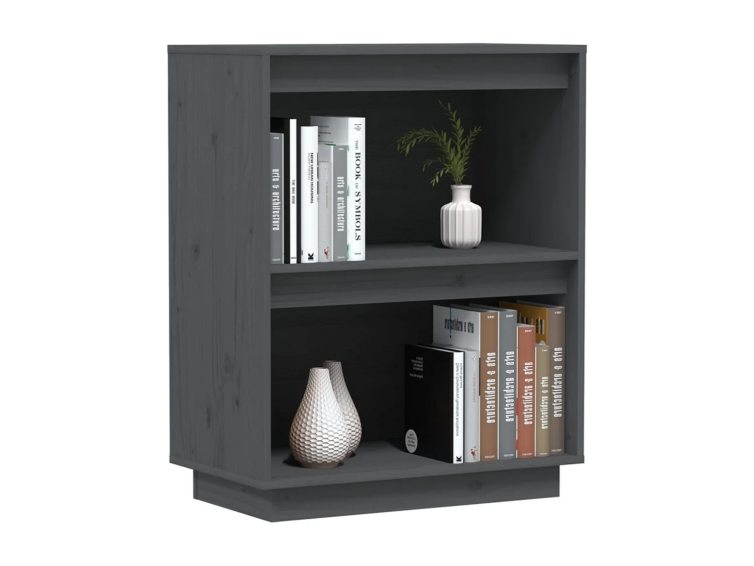 Armoire console Gris 60x34x75 cm Bois de pin solide