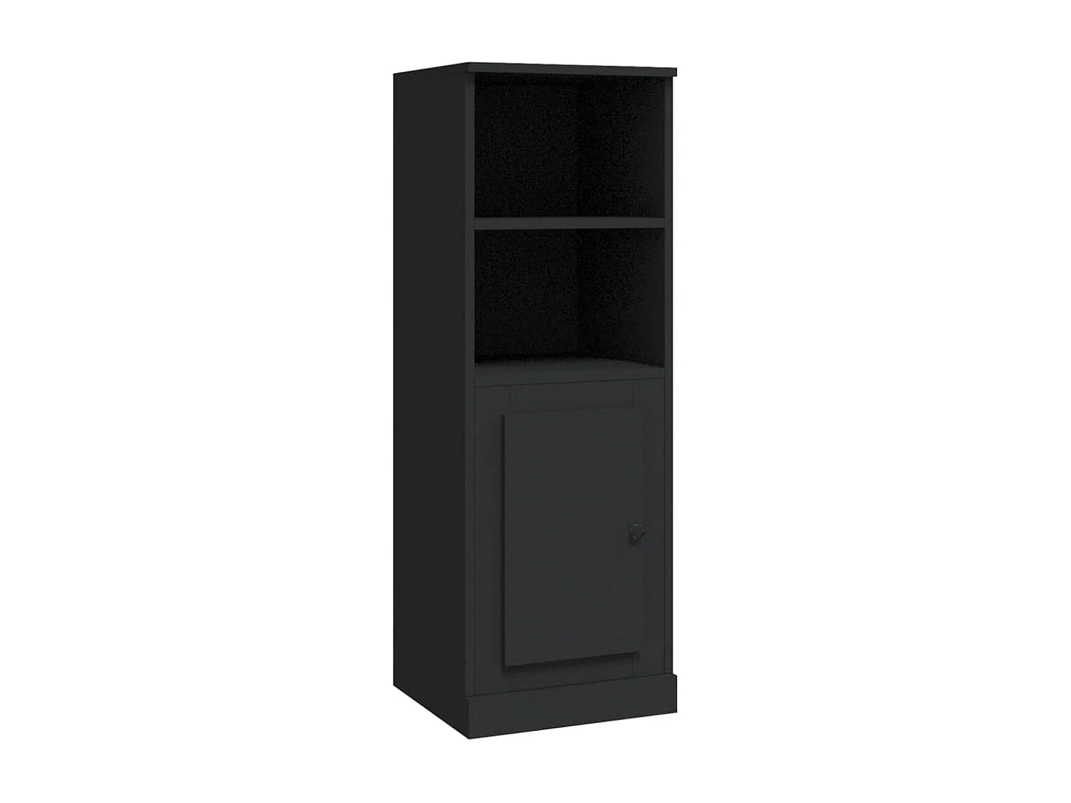 Buffet haut noir 36x35,5x103,5 cm bois d'ingénierie