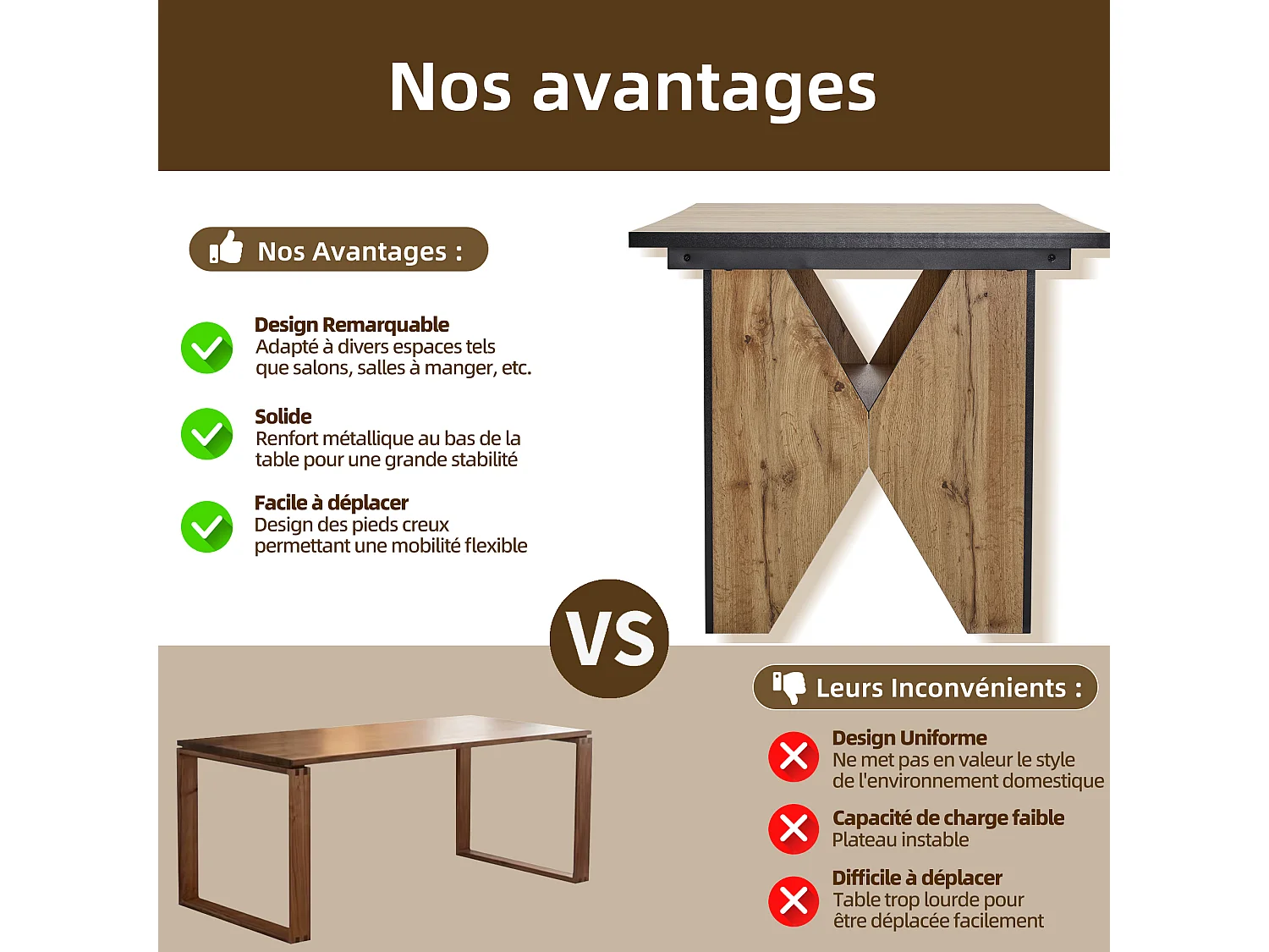 Ensemble Table à Manger (5 pièces), Table Moderne 138.5x80x75 cm avec 4 Chaises en Velours Beige et Pieds en Bois Massif