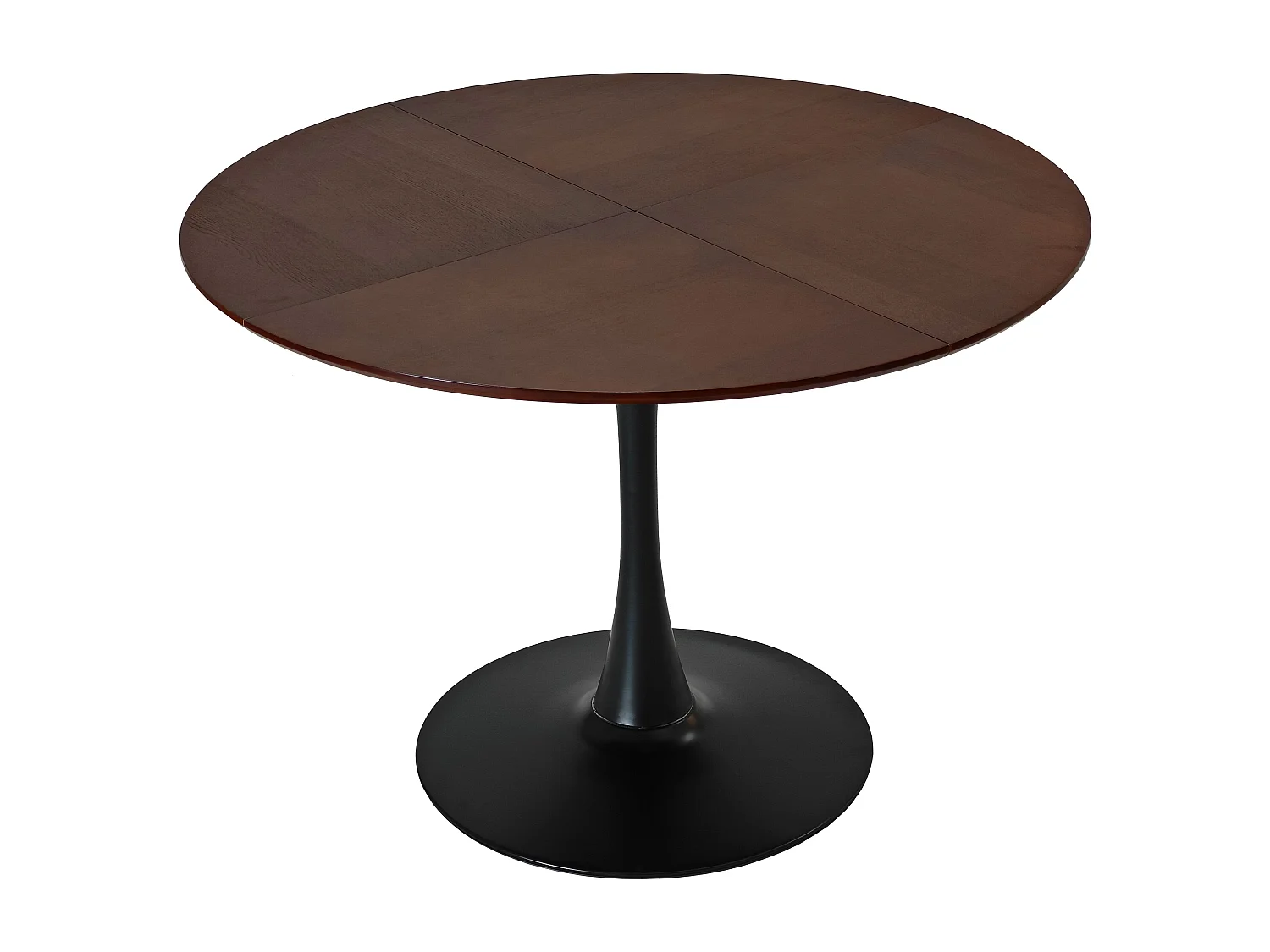 Ensemble de table à manger pour 4 personnes, table tulipe 120CM avec 4 chaises, pour salle à manger, café, petits espaces  (120x120x75 cm)