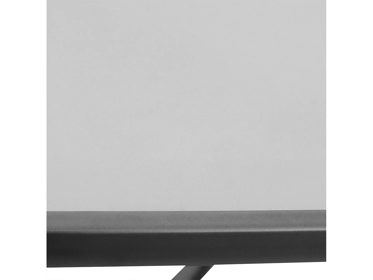 Table de jardin carrée en verre trempé, résistante aux intempéries, métal, noir (68.5x68.5x84cm)