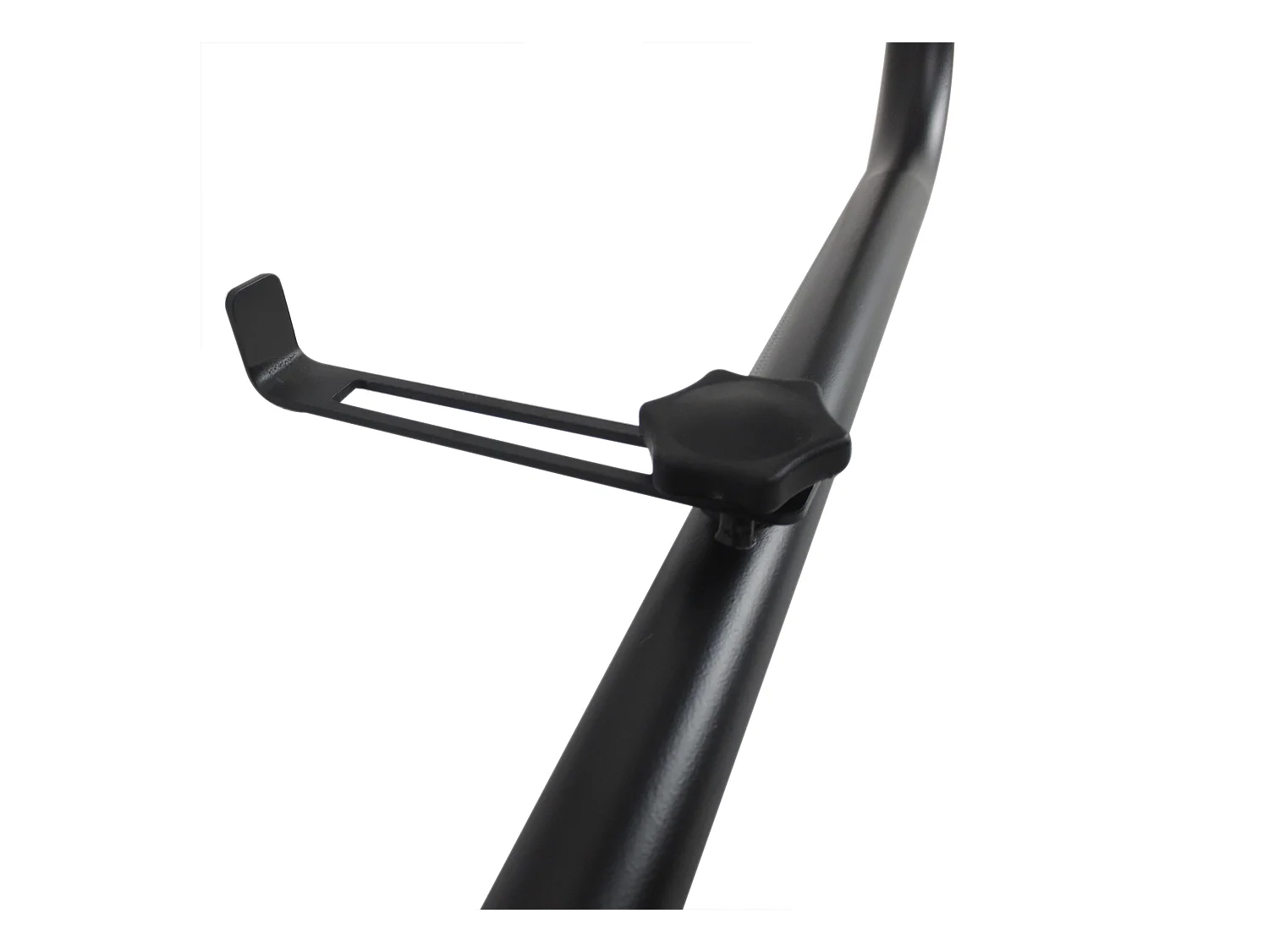 Verstelbare hangtafel voor balkon, metaal, zwart (60x56,5x45cm)