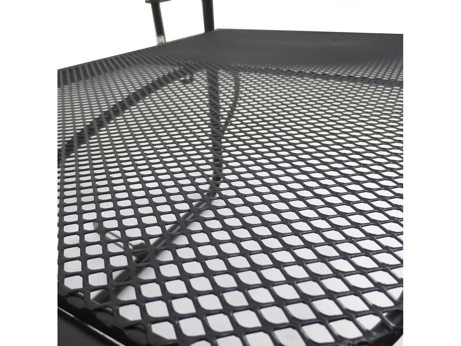 Tavolo sospeso regolabile per balcone, metallo, nero (60x56,5x45cm)