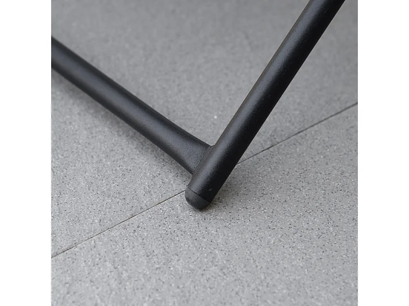 Opvouwbare rotan bijzettafel, modern design, metaal, grijs (40x40x40 cm)