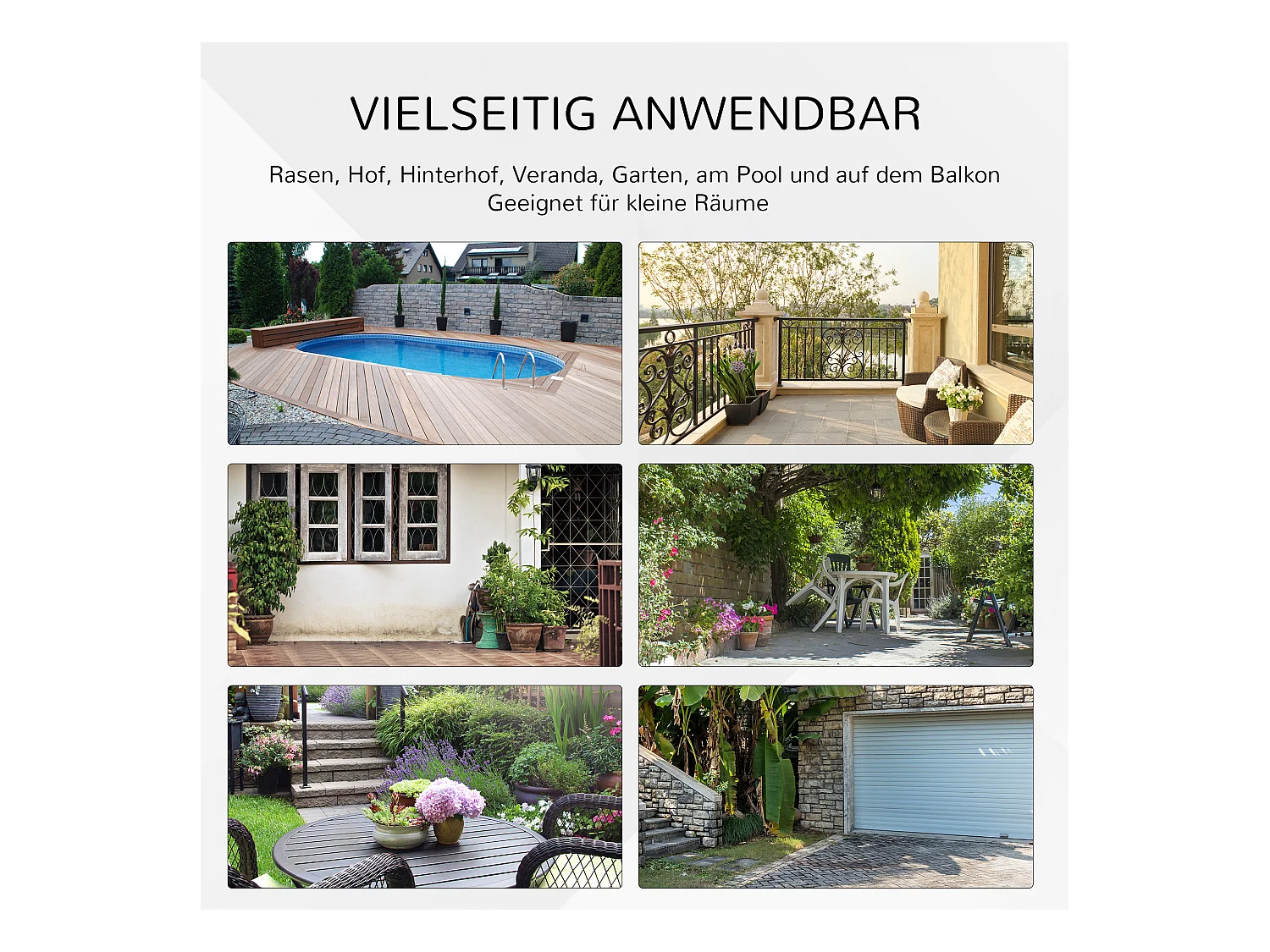 Table pliante ronde, design camping et jardin, acier et rotin synthétique, marron (Ø68x73 cm)