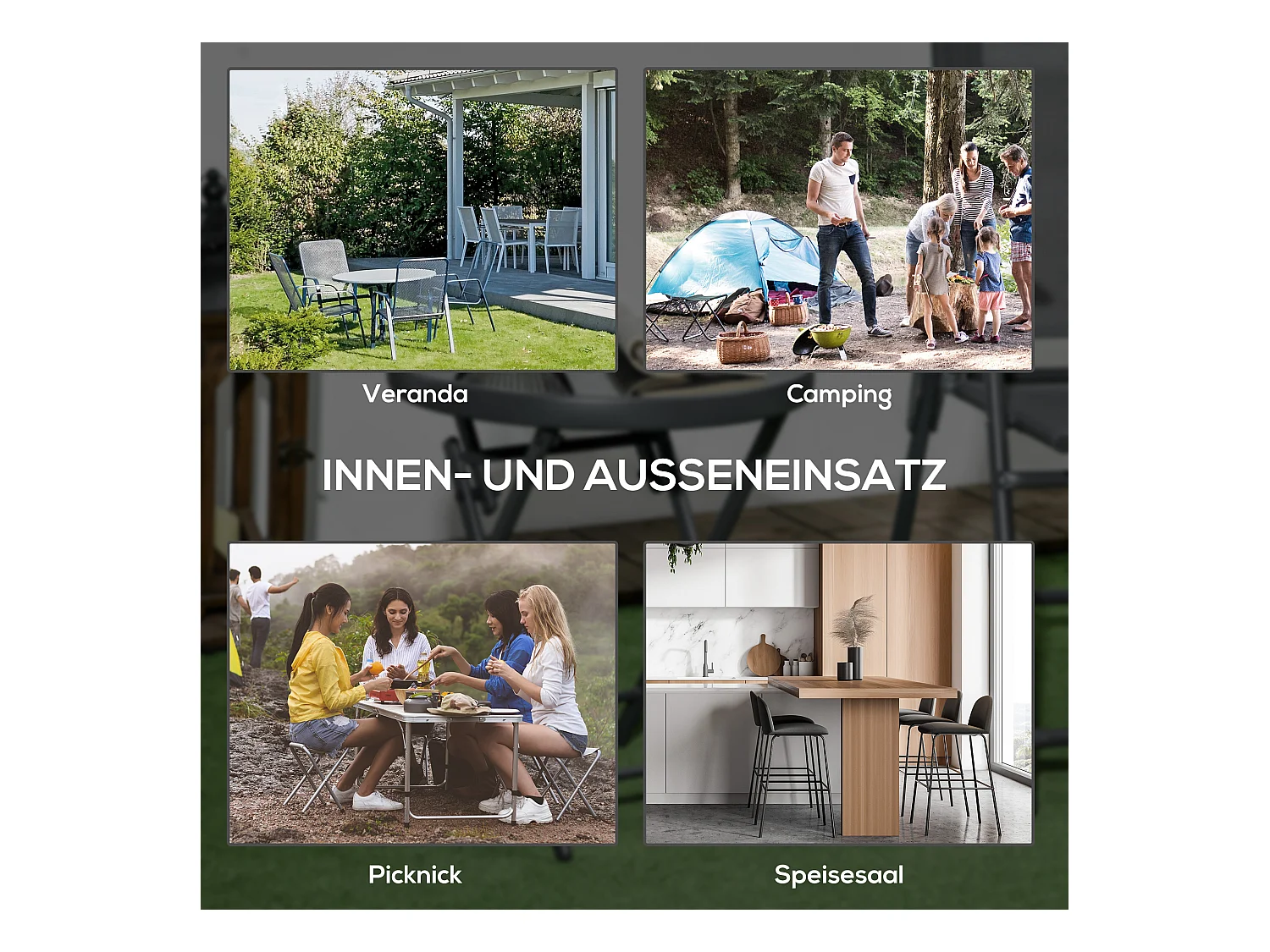 Ronde opklapbare tafel met glazen blad, metaal, zwart (Ø45x50cm)