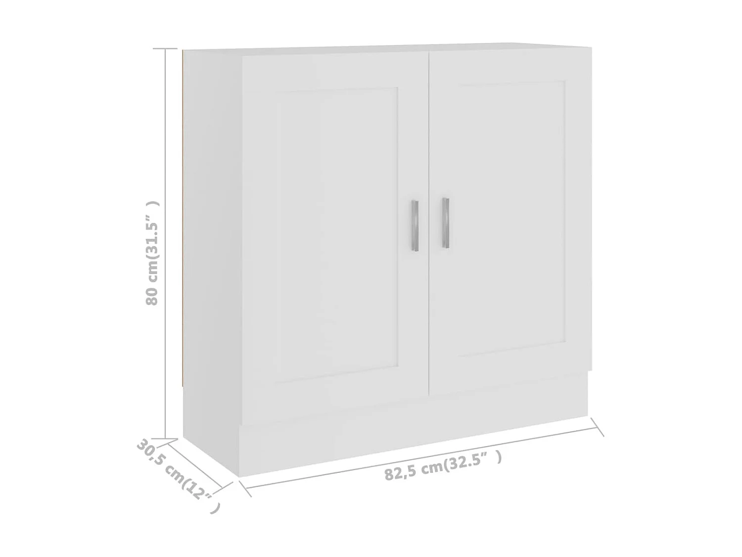Bibliothèque Blanc 82,5x30,5x80 cm Bois d'ingénierie