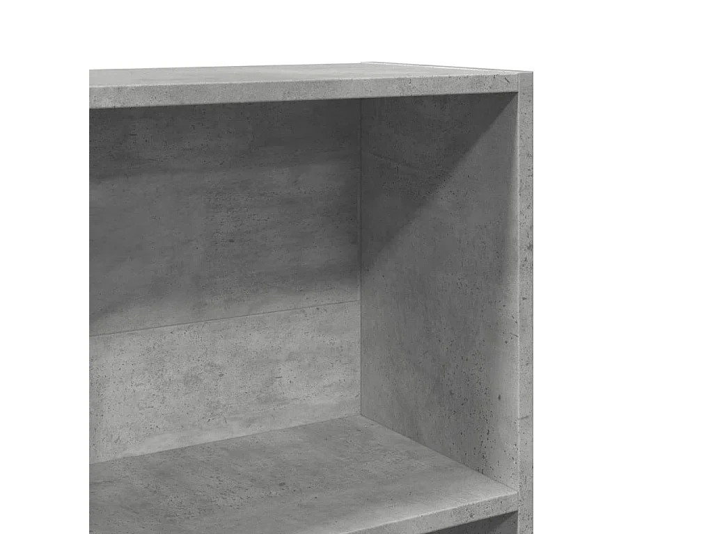 Librería de hormigón gris 60x24x143 cm madera de ingeniería