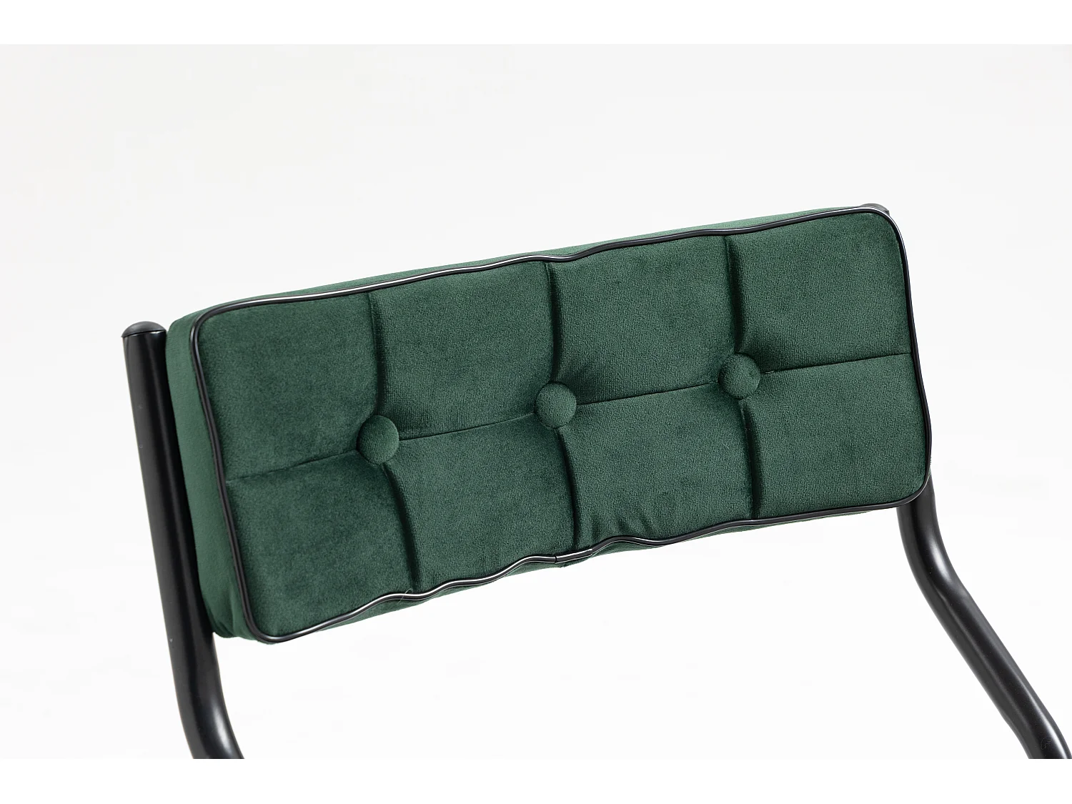 Chaises pliantes 2 pièces, chaises de salle à manger avec coussin, acier, vert (46x47x80 cm)