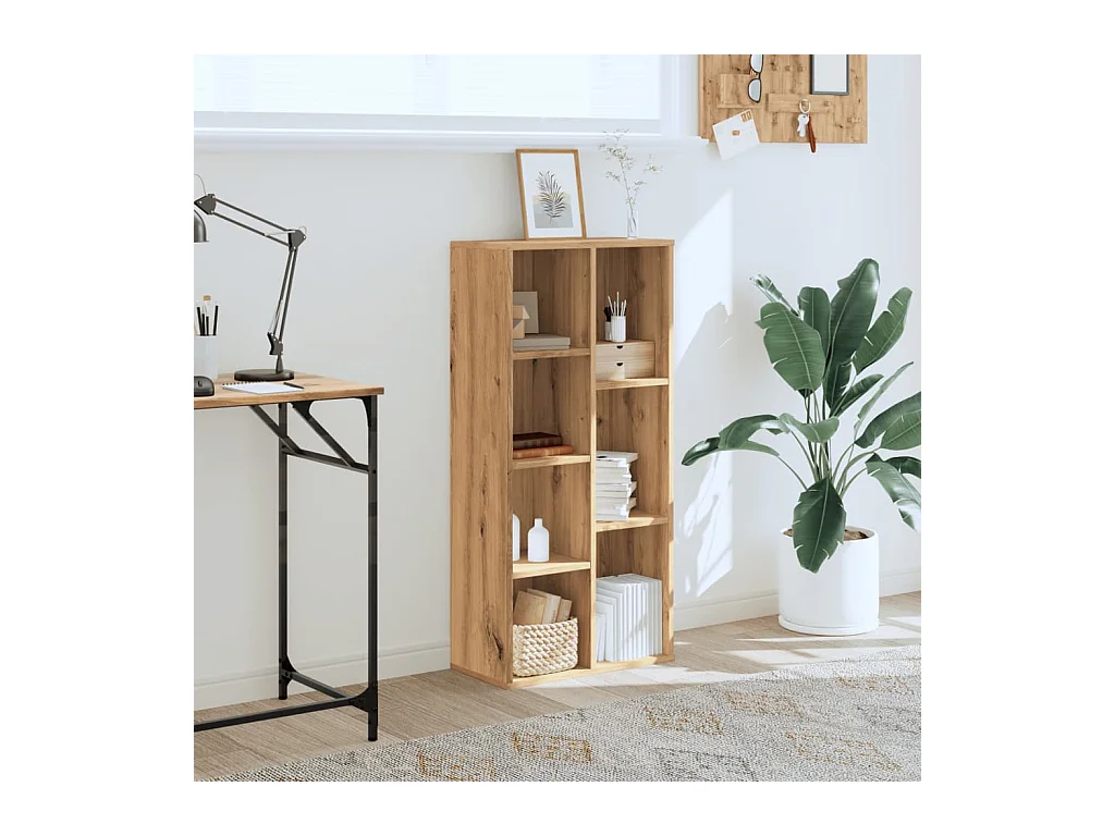 Bibliothèque chêne artisanal 50x25x105 cm bois d'ingénierie