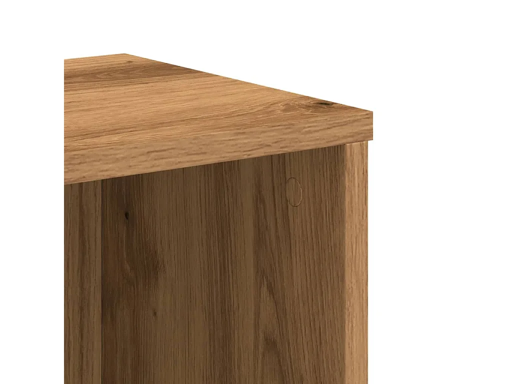 Bibliothèque chêne artisanal 50x25x105 cm bois d'ingénierie