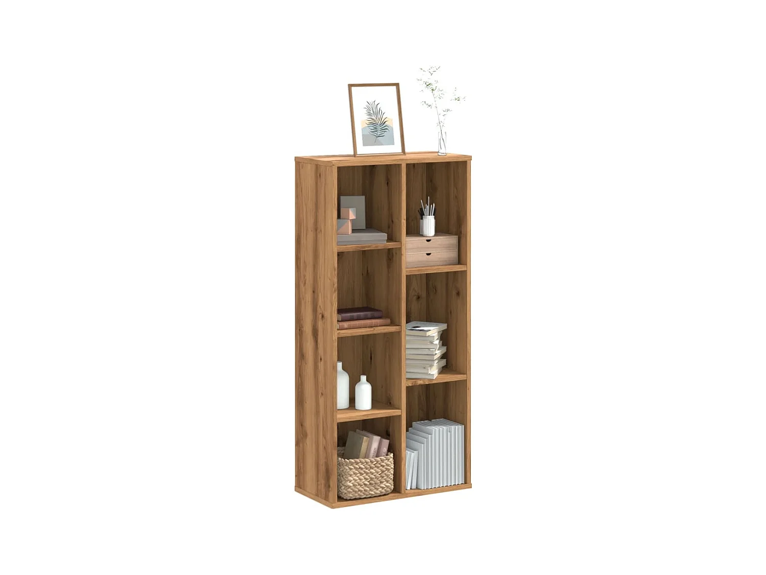 Libreria artigianale in rovere 50x25x105 cm in legno ingegnerizzato