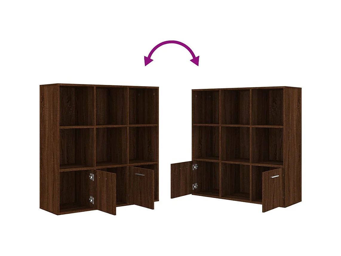 Armoire à livres Chêne marron 98x30x98 cm