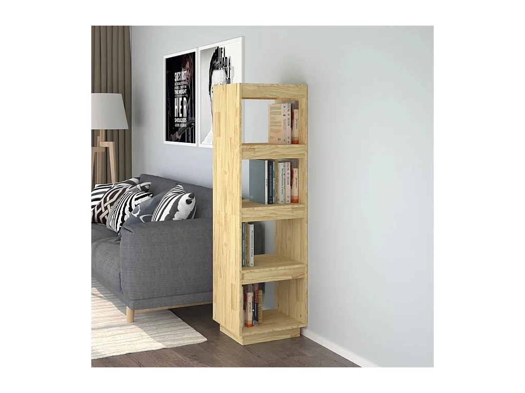 Bibliothèque/Séparateur de pièce 40x35x135 cm pin massif