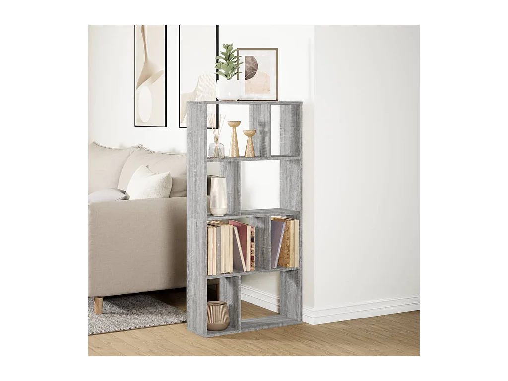 Libreria Sonoma grigia 60x20x120 cm in legno ingegnerizzato