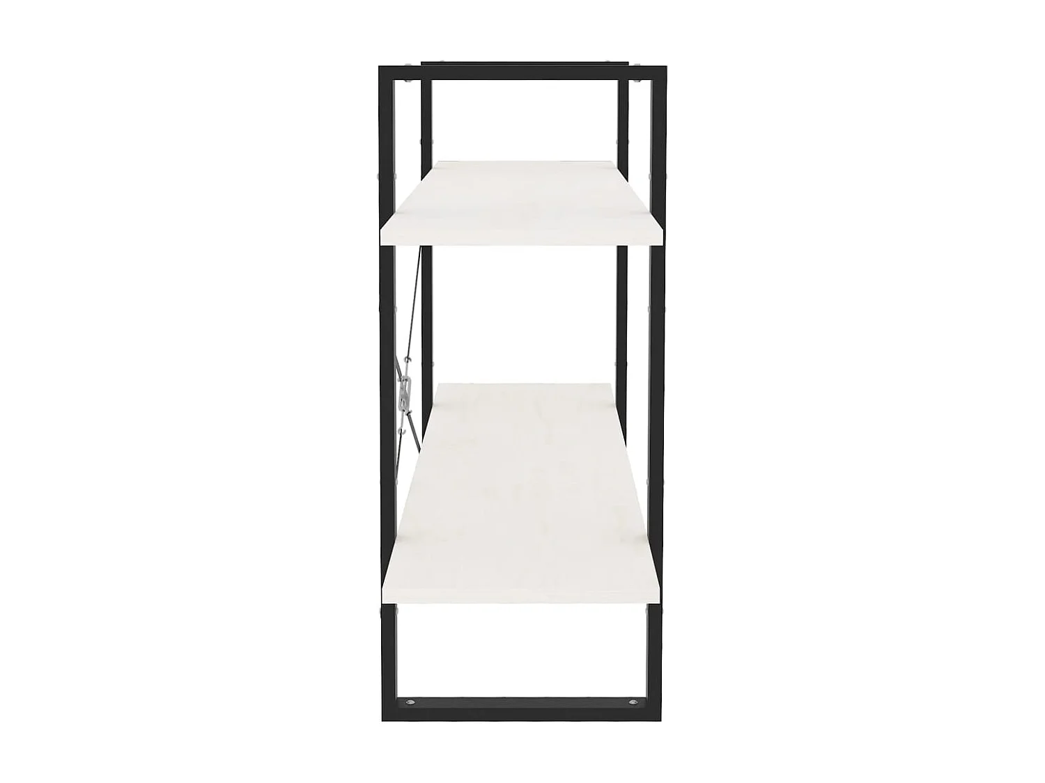 Bibliothèque à 2 niveaux Blanc 100x30x70 cm Bois de pin massif