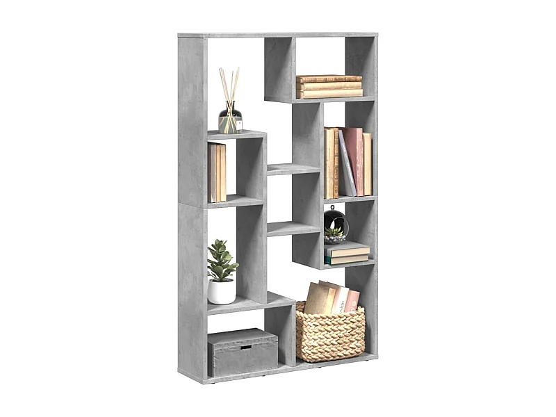 Libreria grigio cemento 72x20x120 cm in legno ingegnerizzato