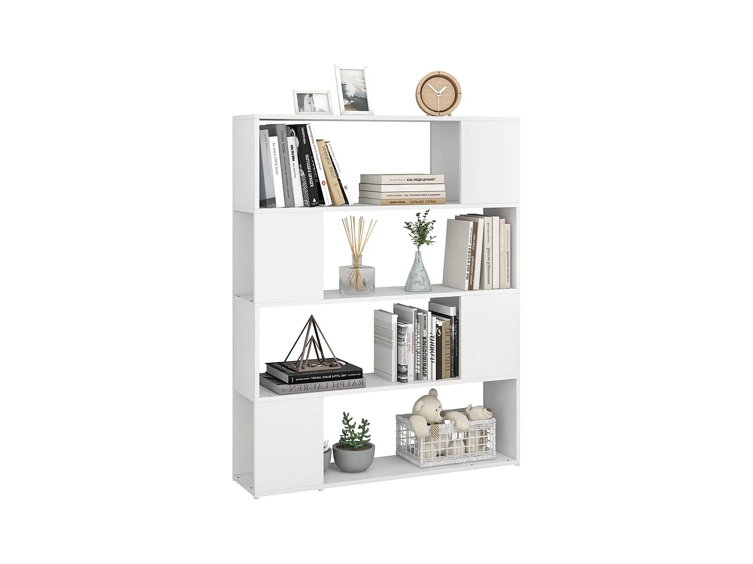 Bibliothèque/Séparateur de pièce Blanc 100x24x124 cm