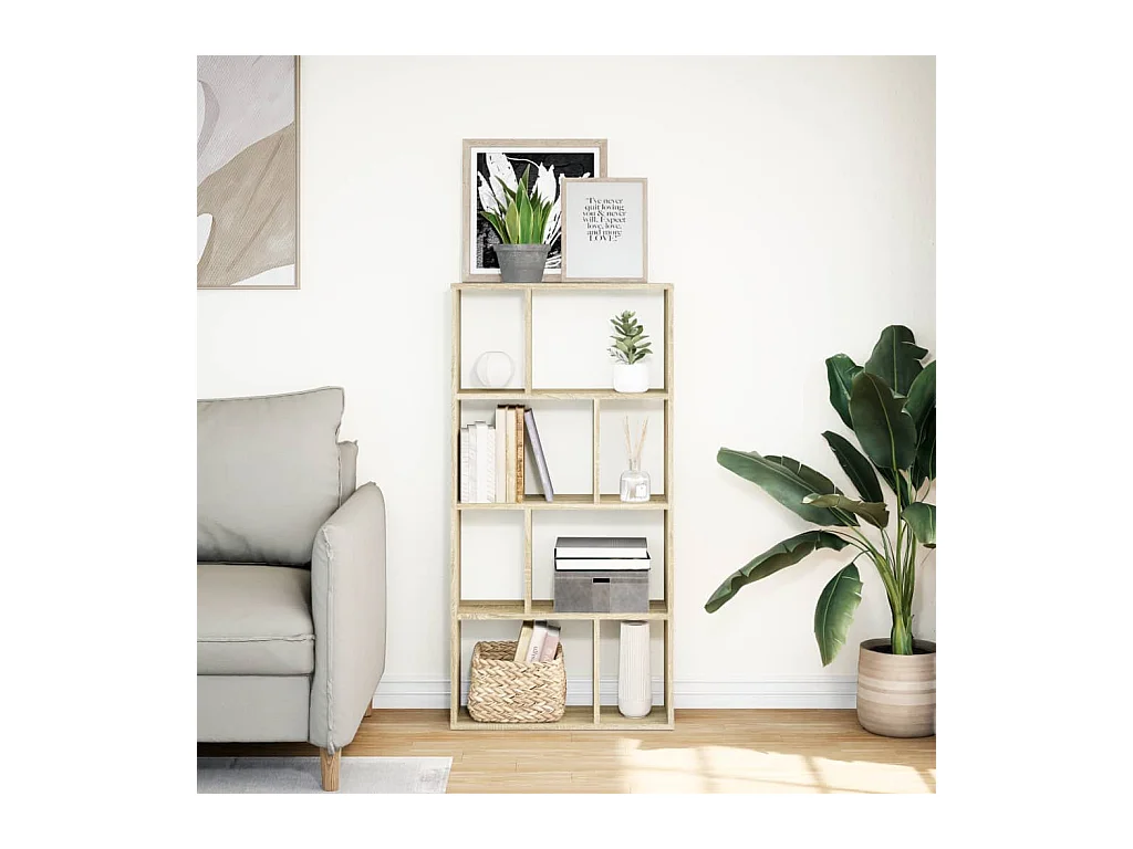 Bibliothèque chêne sonoma 60x20x120 cm bois d'ingénierie