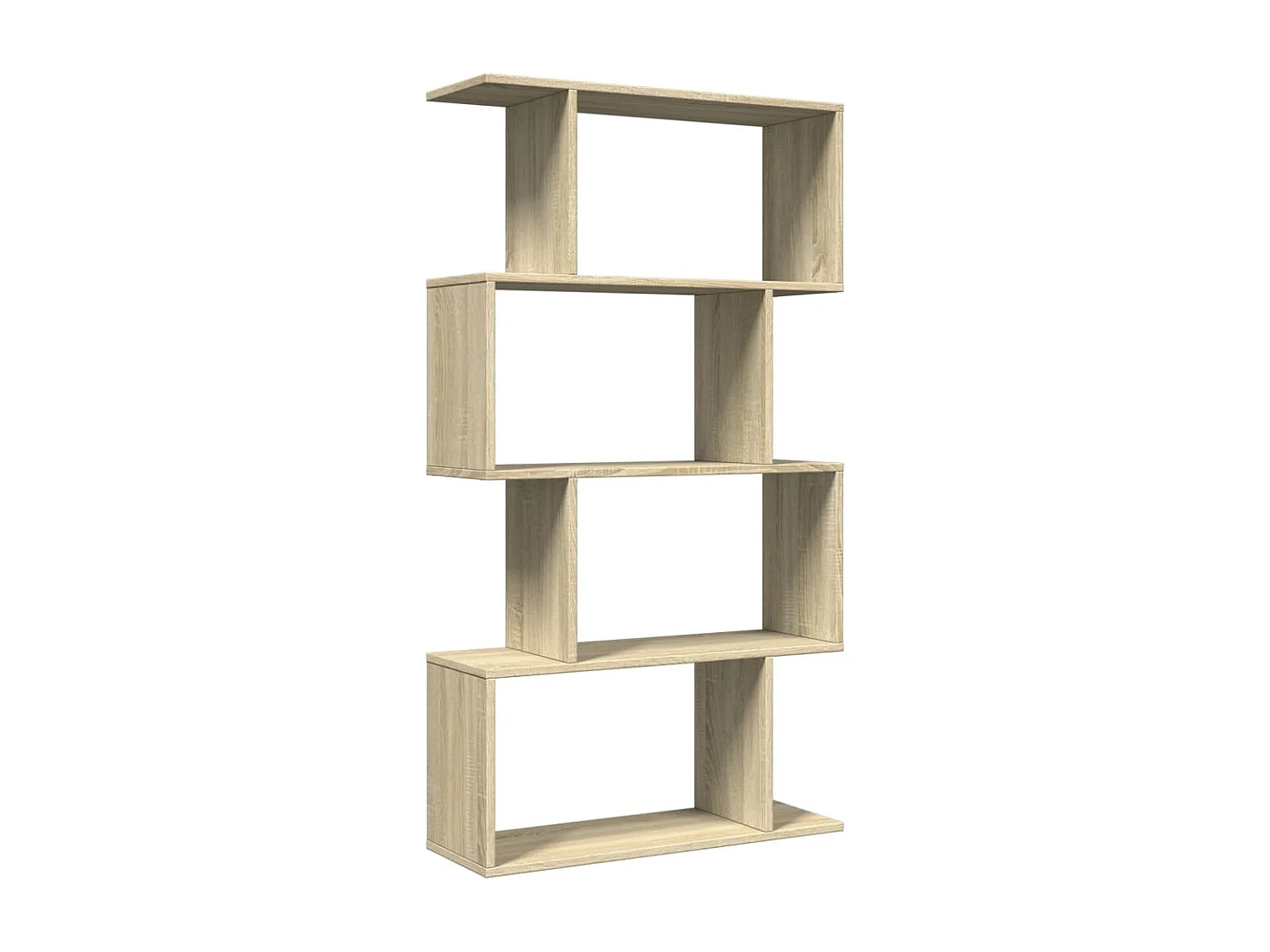 Étagère séparatrice de pièce 4 niveaux chêne sonoma 70x24x129cm