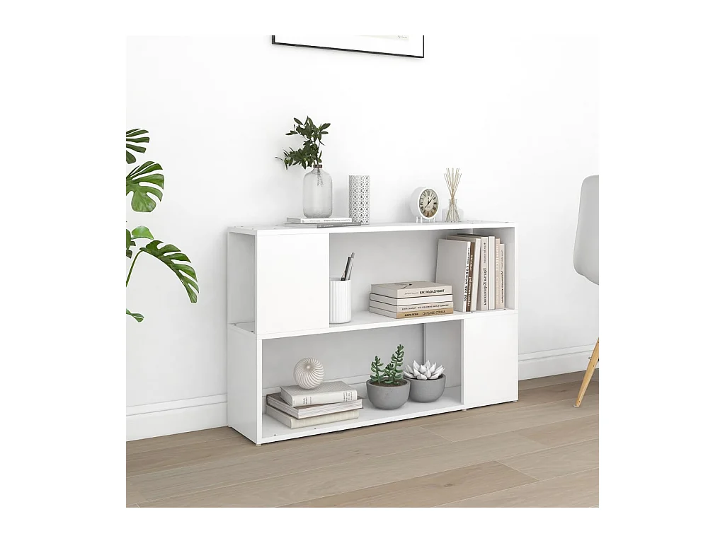 Bibliothèque Blanc 100x24x63 cm Bois d'ingénierie