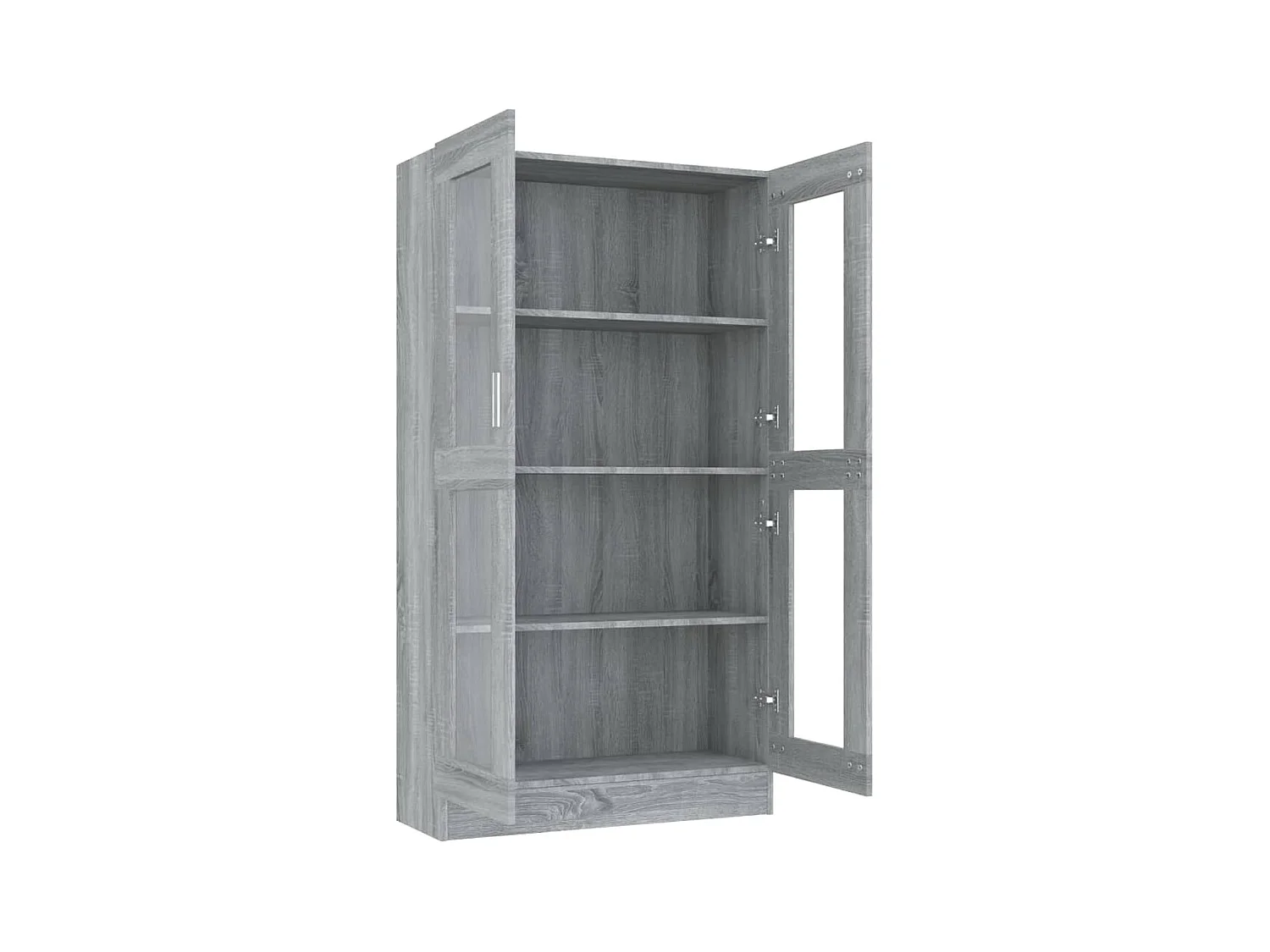 Armoire à vitrine Sonoma gris 82,5x30,5x150cm Bois d'ingénierie