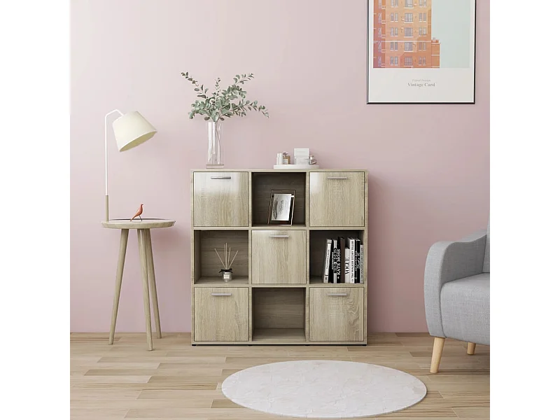 Bibliothèque Chêne sonoma 90x30x90 cm Bois d’ingénierie