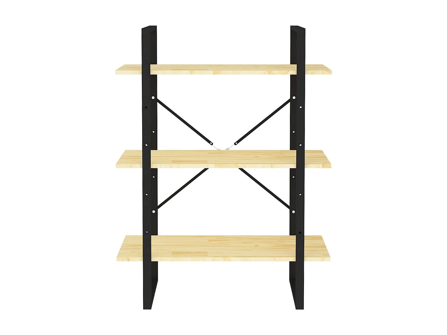 Bibliothèque à 3 niveaux 80x30x105 cm Bois de pin massif