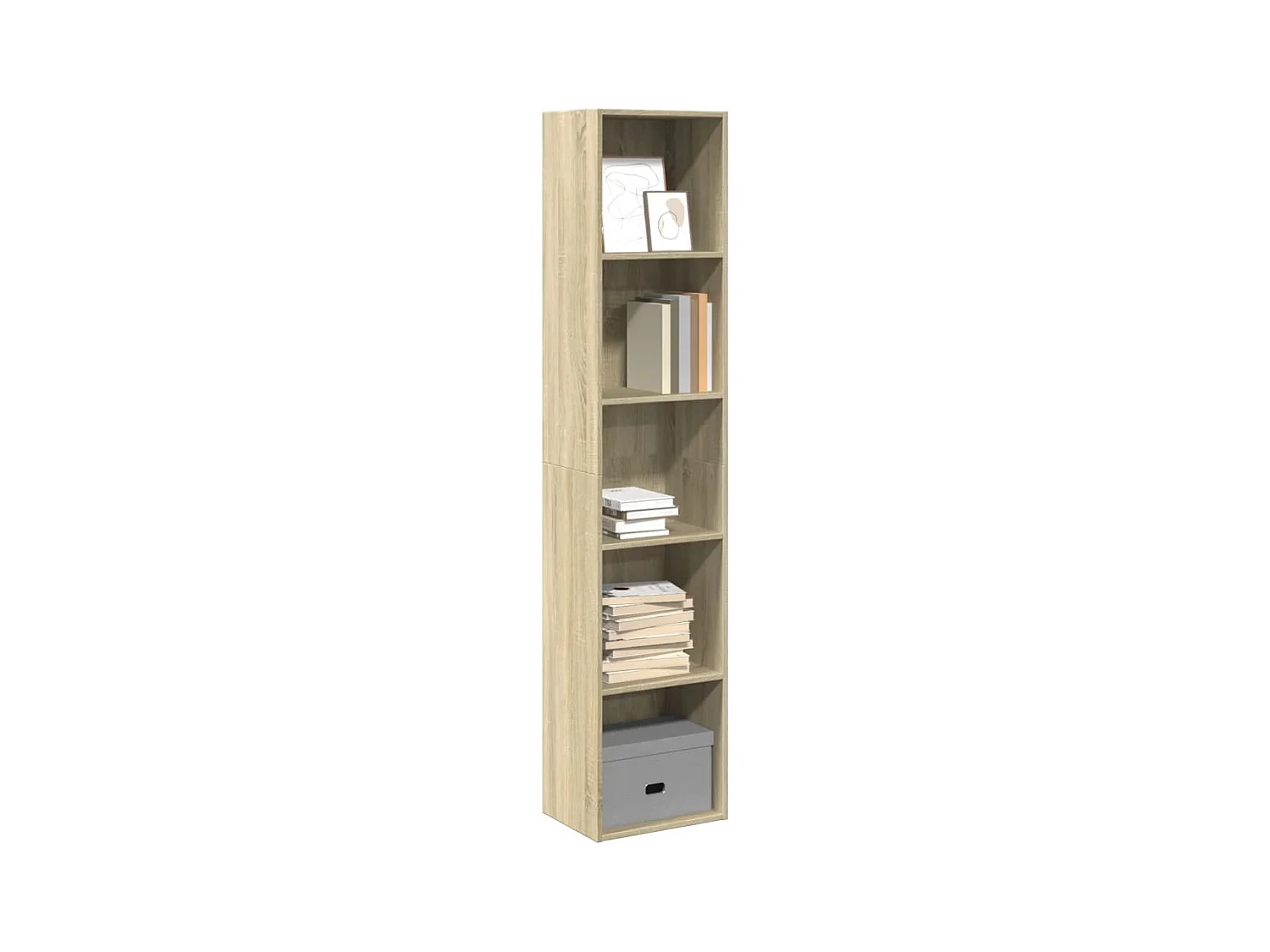 Bücherregal aus Sonoma-Eiche, 40 x 30 x 189 cm, Holzwerkstoff