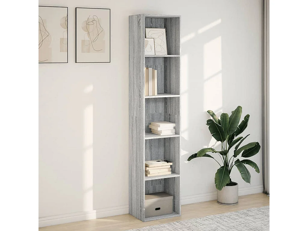 Libreria Sonoma grigia 40x30x189 cm in legno ingegnerizzato