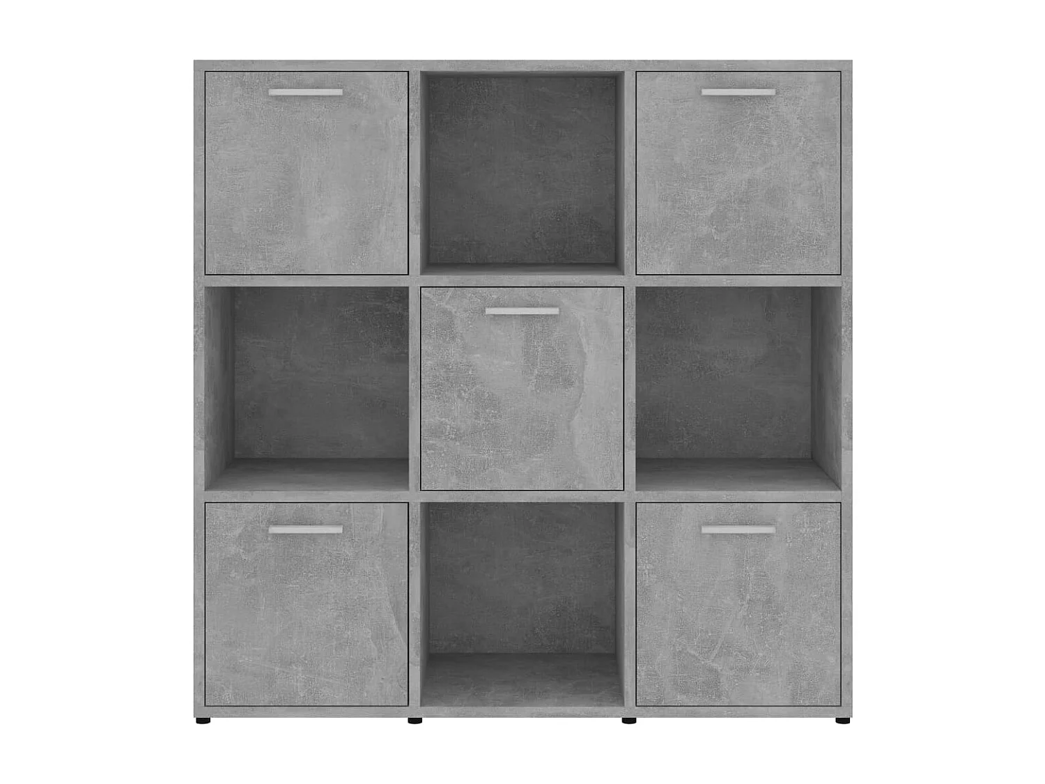 Librería de hormigón gris 90x30x90 cm Madera de ingeniería
