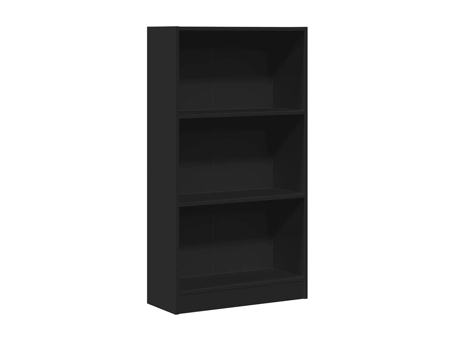 Bibliothèque noir 60x24x109 cm bois d'ingénierie