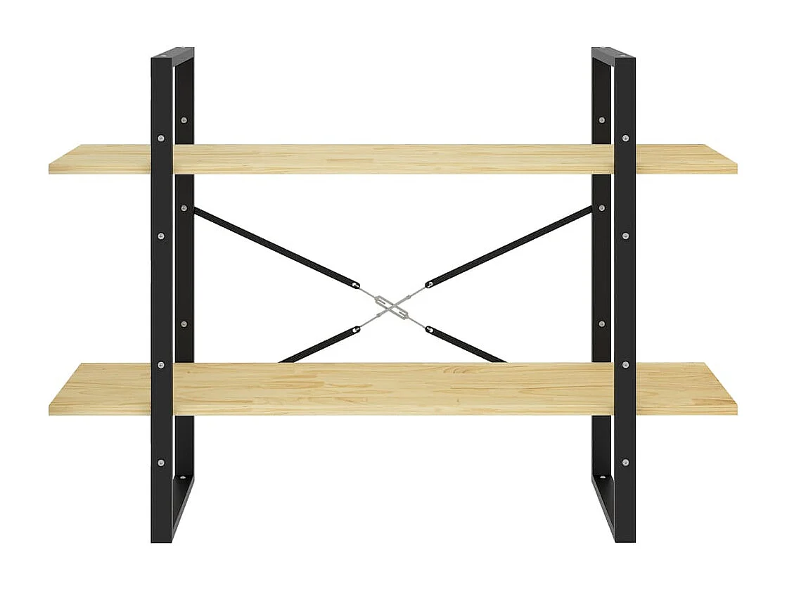 Bibliothèque à 2 niveaux 100x30x70 cm Bois de pin massif