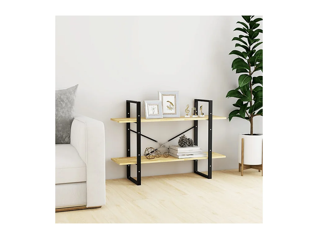 Libreria a 2 ripiani 100x30x70 cm Legno massello di pino