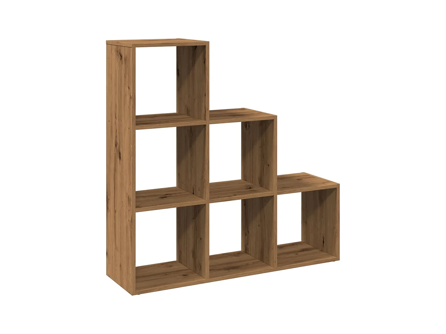 Étagère séparatrice de pièce à 3 niveaux chêne artisanal