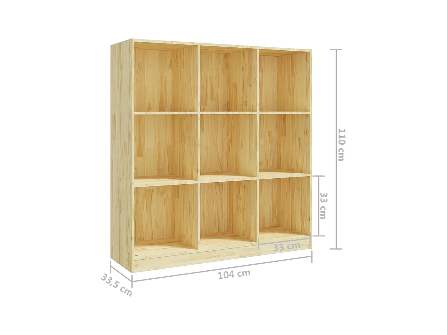 Bibliothèque/Séparateur de pièce 104x33,5x110 cm pin massif