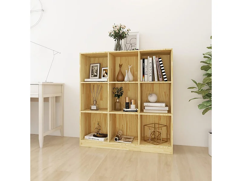 Boekenkast/kamerverdeler 104x33,5x110 cm massief grenen