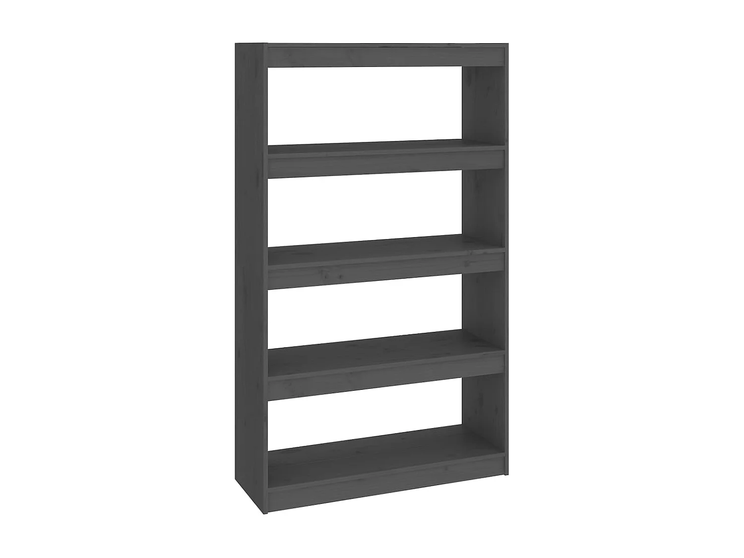 Librería/Bifurcador de ambientes Gris 80x30x135,5 cm Pino Macizo