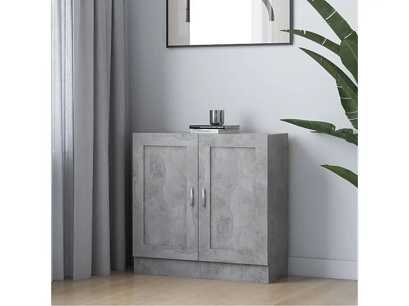 Bibliothèque Gris béton 82,5x30,5x80 cm Bois d'ingénierie