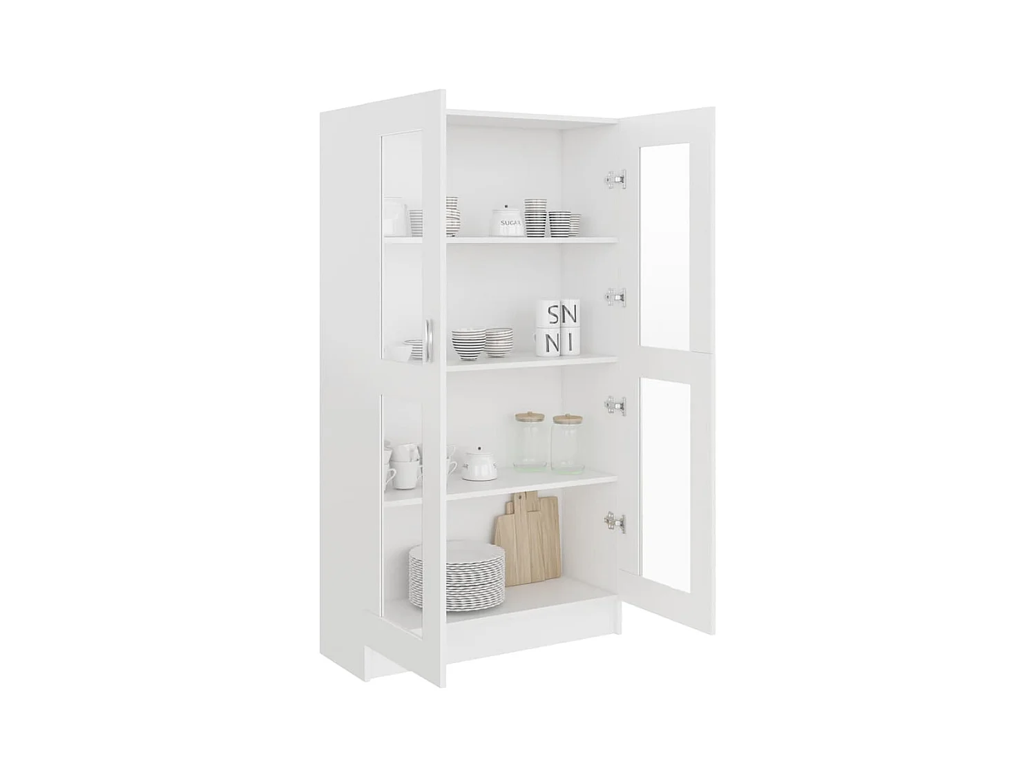 Vitrinekast Wit 82,5x30,5x150 cm Technisch hout