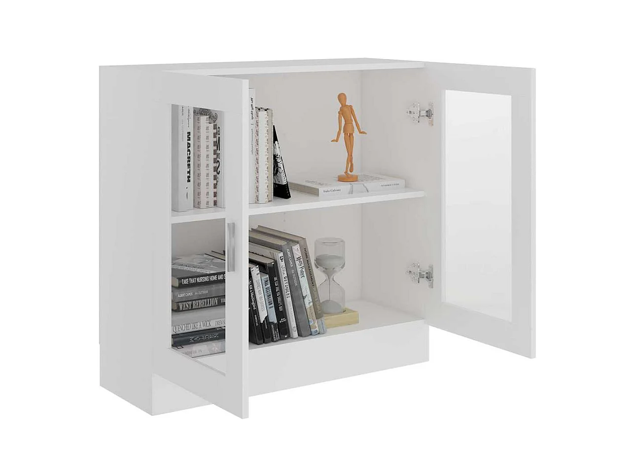 Armoire à vitrine Blanc 82,5x30,5x80 cm Bois d'ingénierie
