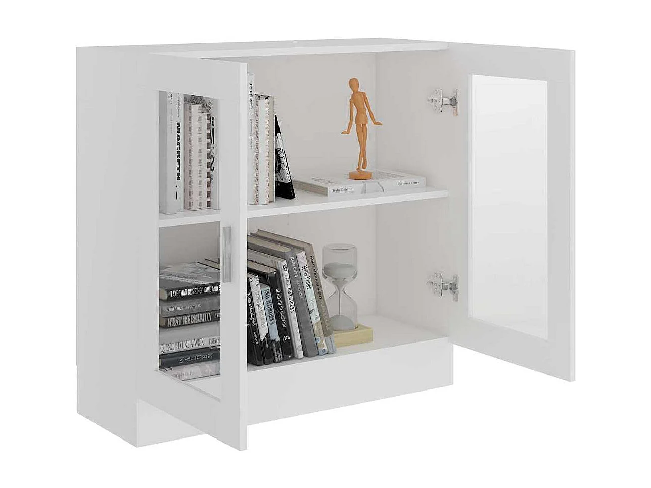 Vitrinekast Wit 82,5x30,5x80 cm Technisch hout