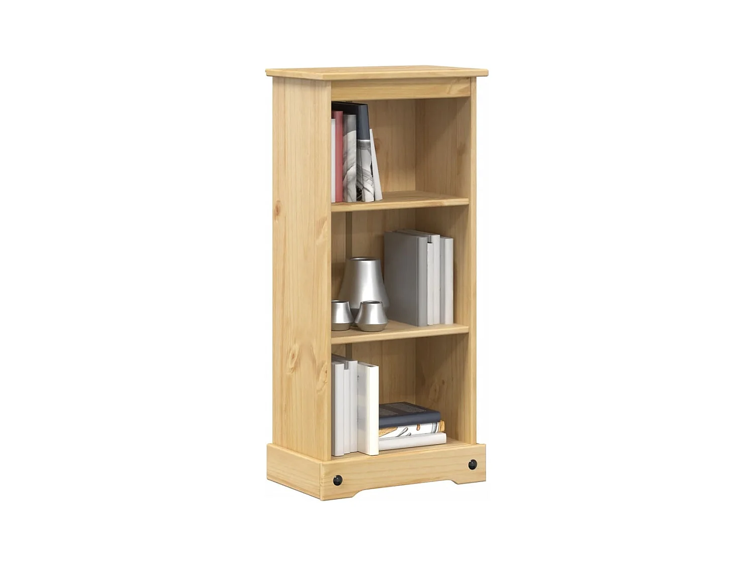 Libreria Corona 46x29x100 cm in legno massello di pino