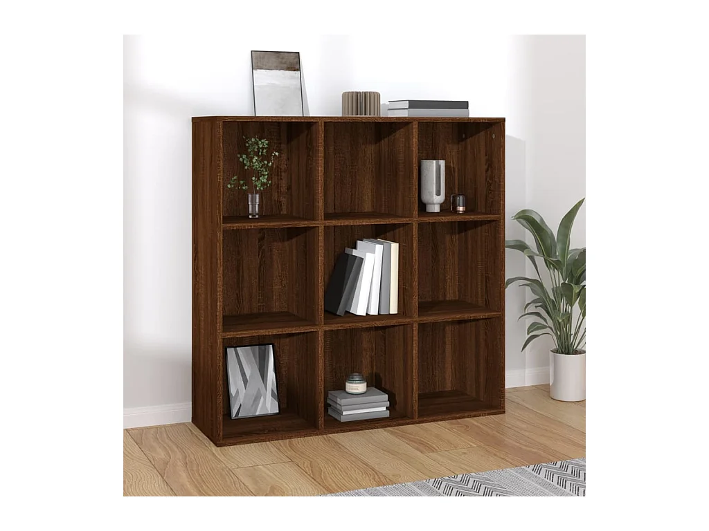 Armoire à livres chêne marron 98x29x97,5 cm