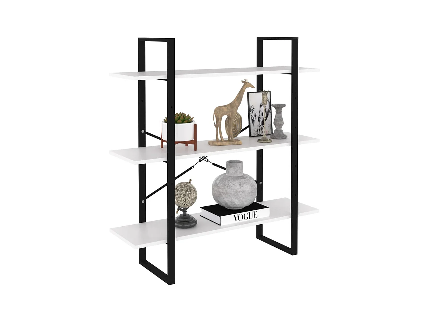 Bibliothèque blanc 100x30x105 cm bois d’ingénierie