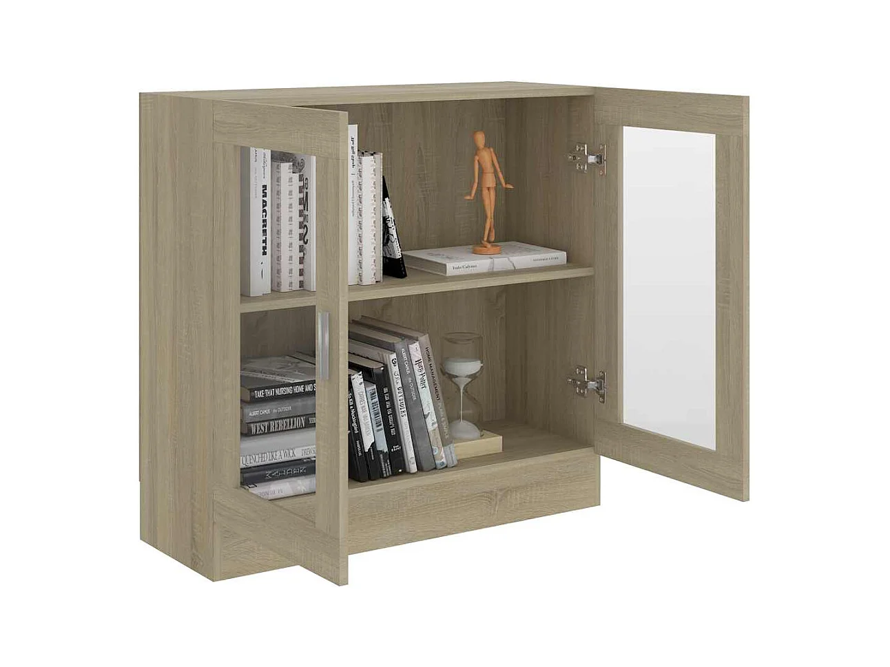 Vetrina in rovere Sonoma 82,5x30,5x80 cm in legno ingegnerizzato